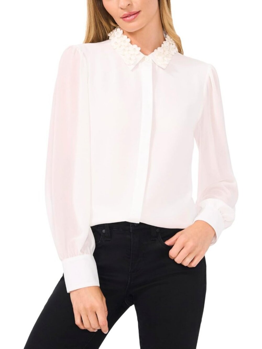 Floral Applique Long Sleeve Top for Women | Stylish & Trendy Casual Wear